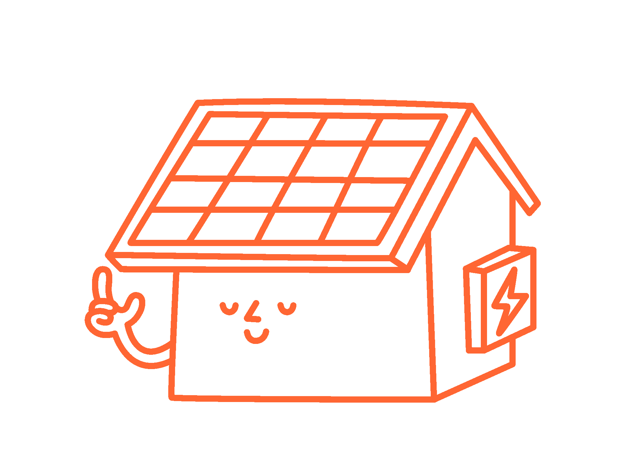Flow Power Illustration Home Solar